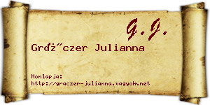 Gráczer Julianna névjegykártya